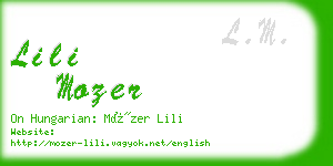 lili mozer business card